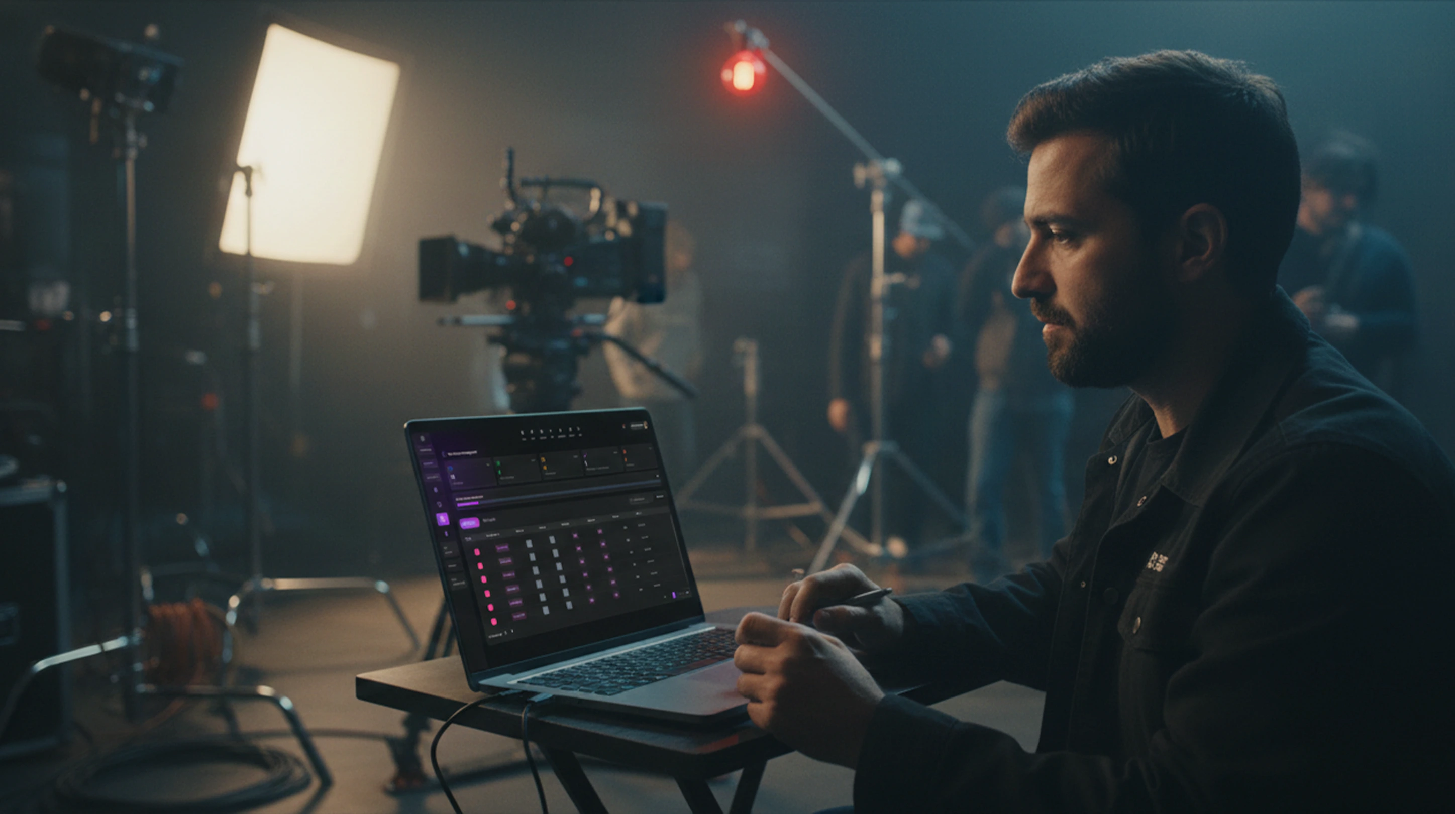 On-set project management with real-time dashboard