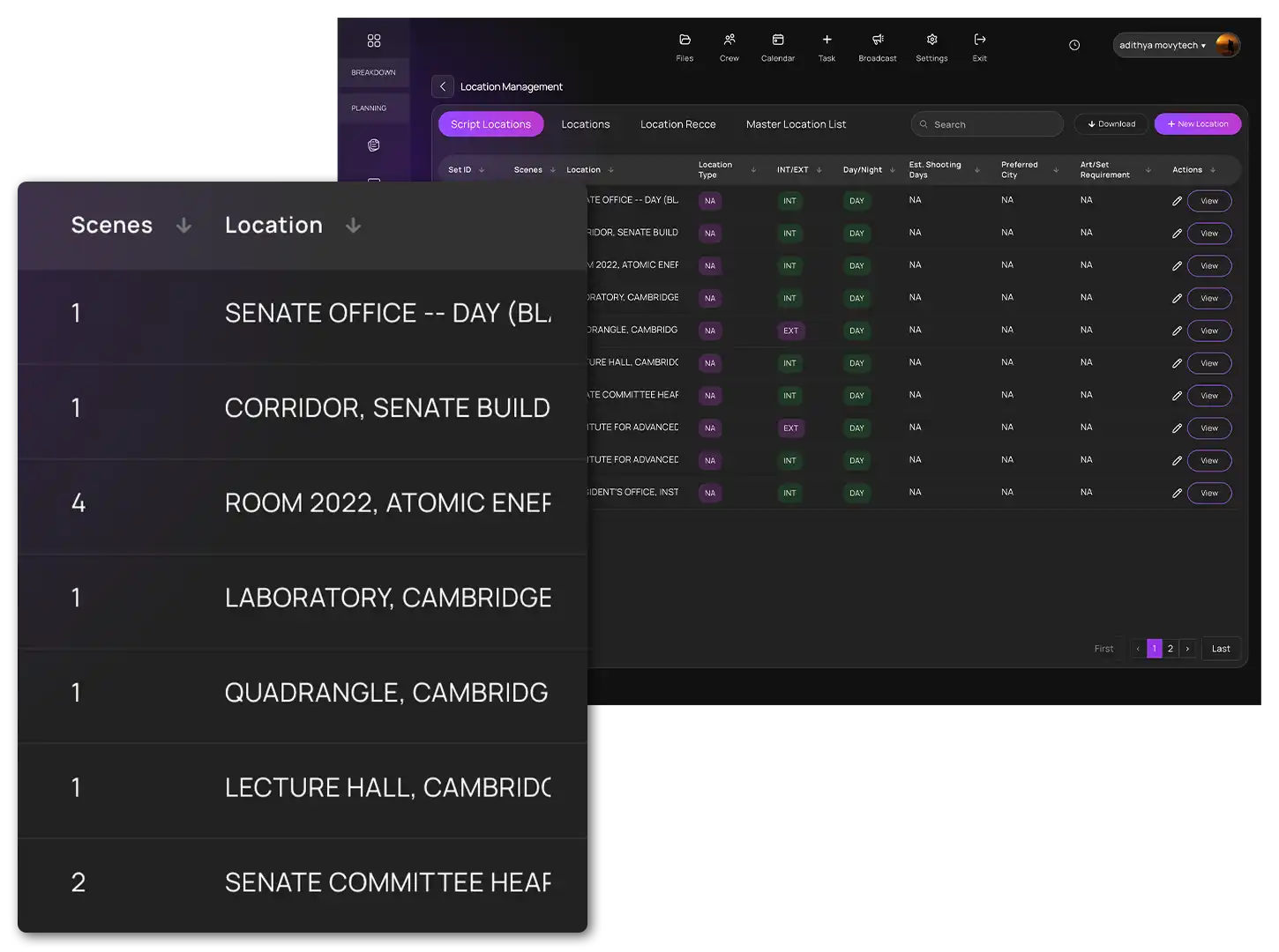 Insert Location Visual Standard Location Sets Management | Visual Take