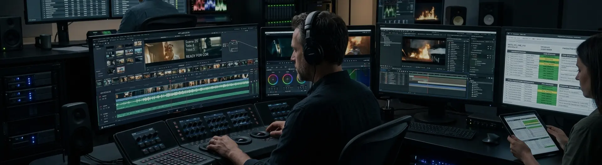 Film post-production management workflow