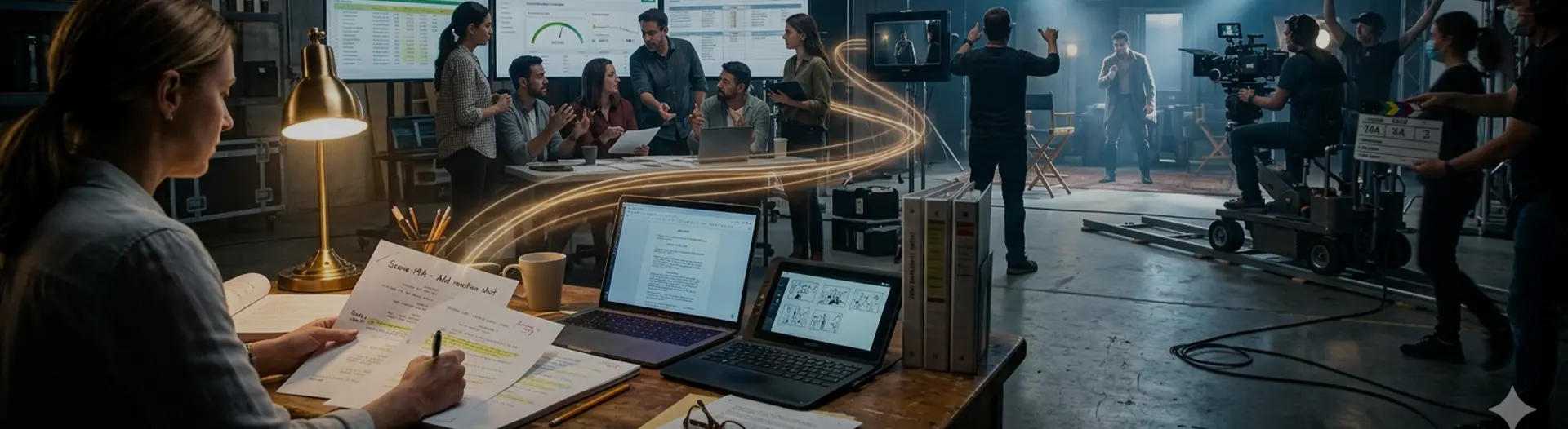 Script management in film production workflow