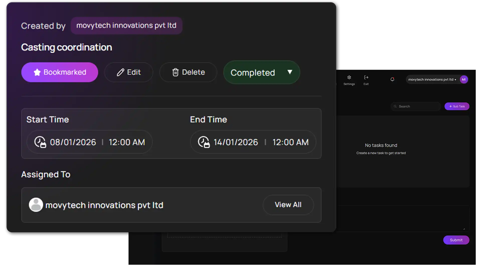 High-volume production task planning